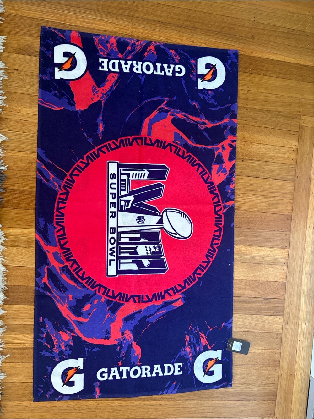 Super Bowl Navy and Red Beach Towel